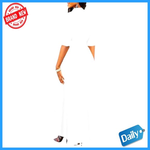 Button Down T-Shirt Dress Casual High Low V Neck Loose Long Maxi with Belts - Picture 2 of 3